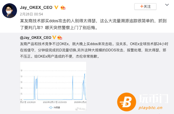 OKEx CEO微博截图