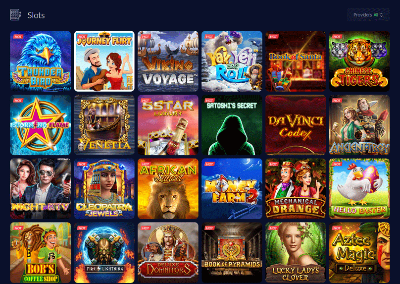 Some of the slots games on offer