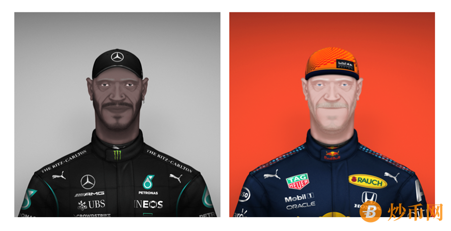 (These NFT Artworks of Lewis Hamilton and Max Verstappen are for illustration purposes only and might not be sold.)