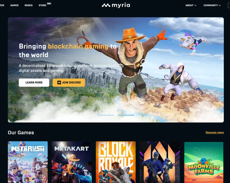 Myria:区块链Gaming Ecosystem &Ethereum L2扩展