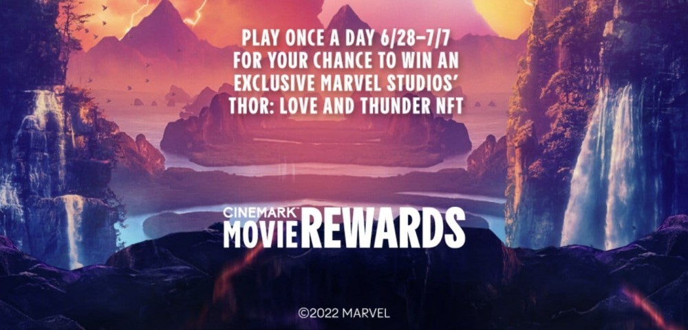 Cinemark网站上的Thor Love and Thunder页面