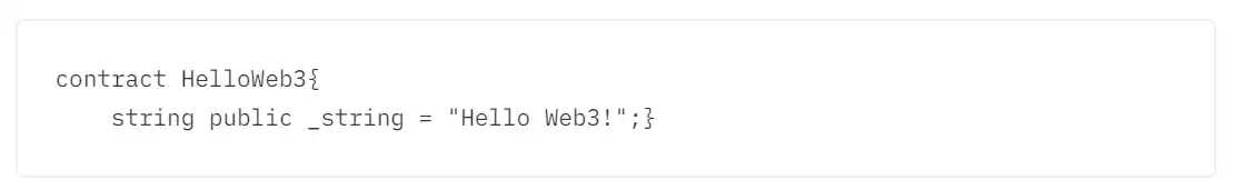 Solidity极简入门丨第一讲： HelloWeb3 (三行代码)