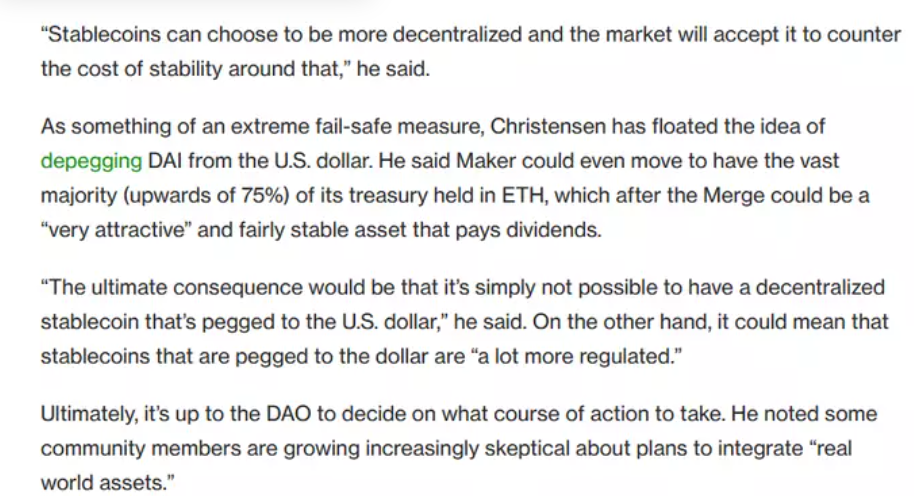 MakerDAO 的“世界货币野心”：为实现去中心化，将放弃DAI与美元的锚定