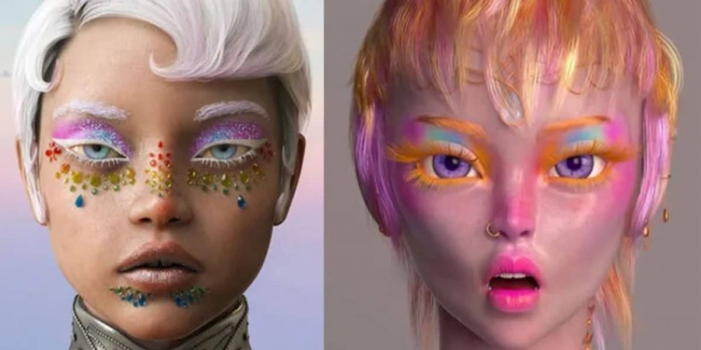 来自 NYX Professional Makeup GORJS NFT DAO 的两个数字化身图像