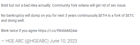 Solana 社区敦促 Fork 摆脱 SEC 的控制