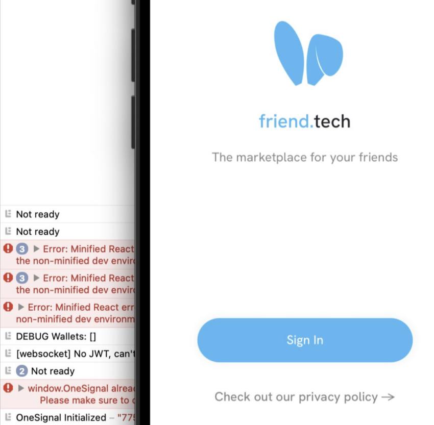 Twitter 用户建议社交媒体加密应用friend.tech 记录用户的 ETH 钱包地址。